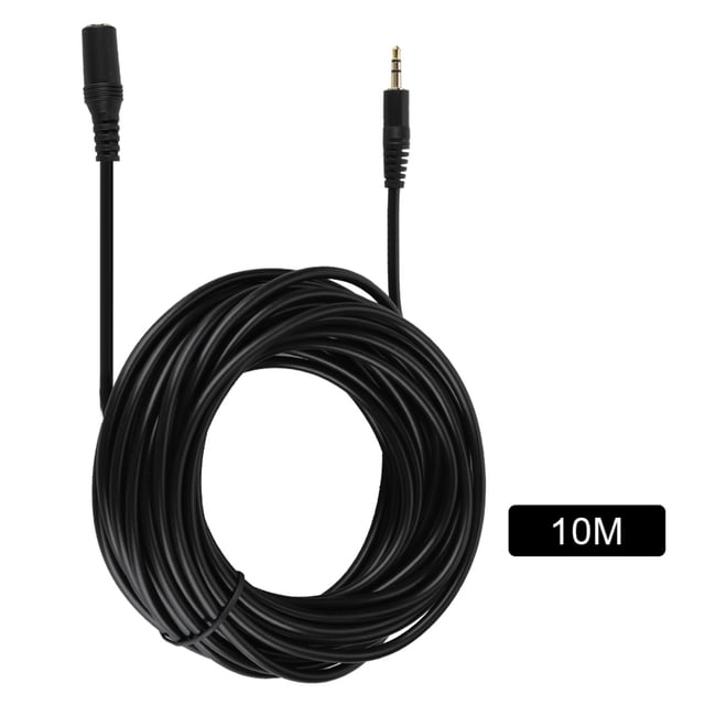 Cable de extensión de audio de 3,5 mm macho a hembra Nikou 10 m negro