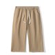 thumbnail image 5 of Pantalones de trabajo de longitud completa para hombre, de color liso, con bolsillos, de pierna recta, 5 of 5