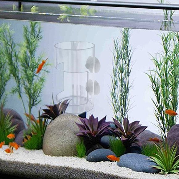 Icvfdpl Floating Fish Feeder For Parrot Fish & Turtles Adjustable Aquarium Food Dispenser With Clog Design Square Or Round Shape Options
