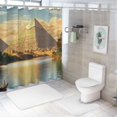 thumbnail image 7 of Autua Boat Pyramids River Bathroom Shower Curtain Set with Hooks 69"x72, 7 of 7