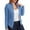 Blue, variant on Lightweight Cardigans for Women Solid Color Business Casual Work Long Sleeve Cropped Cardigan Open Front Cardigan Sweaters for Women White L