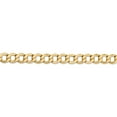 thumbnail image 2 of Real 14kt Yellow Gold 6.5mm Semi-Solid Curb Chain; 24 inch; Lobster Clasp; for Adults and Teens; for Women and Men, 2 of 4