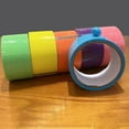 thumbnail image 3 of Xinxinyy 6 Pcs Ruban Adhésif Amusant à Bille Roulante Fournitures Ruban Coloré Décoratif pour Adultes Colorés Enfants Jeu Collant Enfants 4,8 cm, 3 of 9