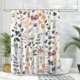 thumbnail image 1 of Cortina de ducha Amaredom Ink Floral, impermeable, 180 x 180 cm, 1 of 7