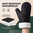 thumbnail image 5 of Silicone Oven Mitts, Ultra Heat Resistant up to 500°F Flexible Oven Gloves, Black 15", 5 of 7
