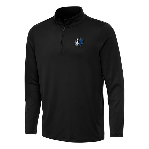 Men's Antigua Black Dallas Mavericks Reprocess Quarter-Zip Top