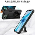 thumbnail image 5 of CoverON Apple iPhone 12 Pro Max Case (6.7"), KickStand Ring Loop Holder Rugged Phone Cover Magnetic Slide Stand, Black, 5 of 9
