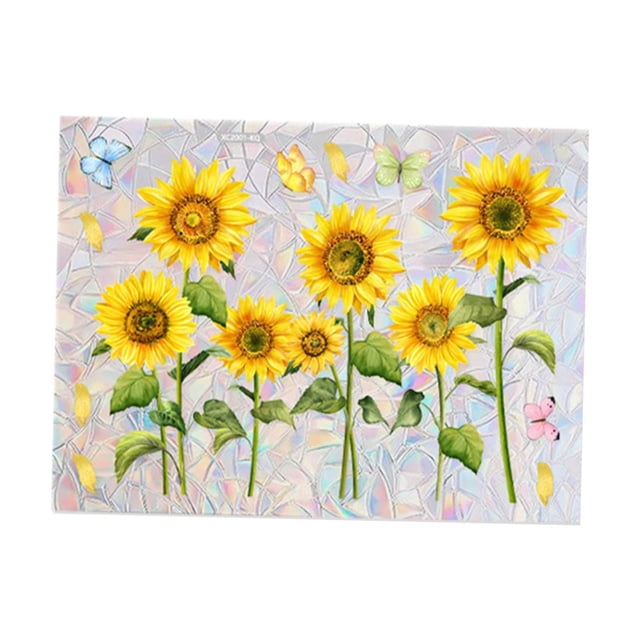 Siruishop Floral Window Sticker Decal Festival Christmas Summer Window Cling Multi Floral