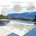 thumbnail image 3 of Outdoor Rug 3x5 ft Pink Wildflowers Outdoor Large Area Rug Non Slip Rubber Spring Flowers Leaves Branches Front Door Mat RV Rug Carpet Patio Outdoor Rugs for Backyard Balcony Deck Porch Indoor, 3 of 9