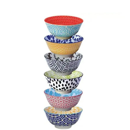 

Chelsea Multi-color Bowls | Set of 6 | Heat-resistant porcelain construction | 24 oz. capacity | Microwave & dishwasher safe