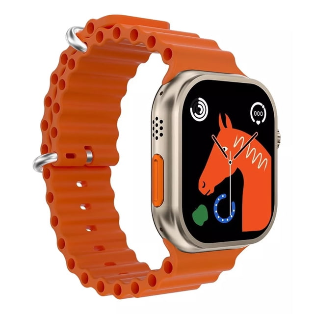Reloj Inteligente Smartwatch Fralugio I9 Ultra Max Spo2 Bp Naranja