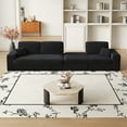 thumbnail image 2 of Eyisean 114.5" Oversized Corduroy Modular Sectional Sofa with Chaise, 2-in-1 L Shaped Sofa with 3 Cushion Neck Pillow Combination, Comfy Cloud Couches with 2 Pillows for Living Room, 2 of 10