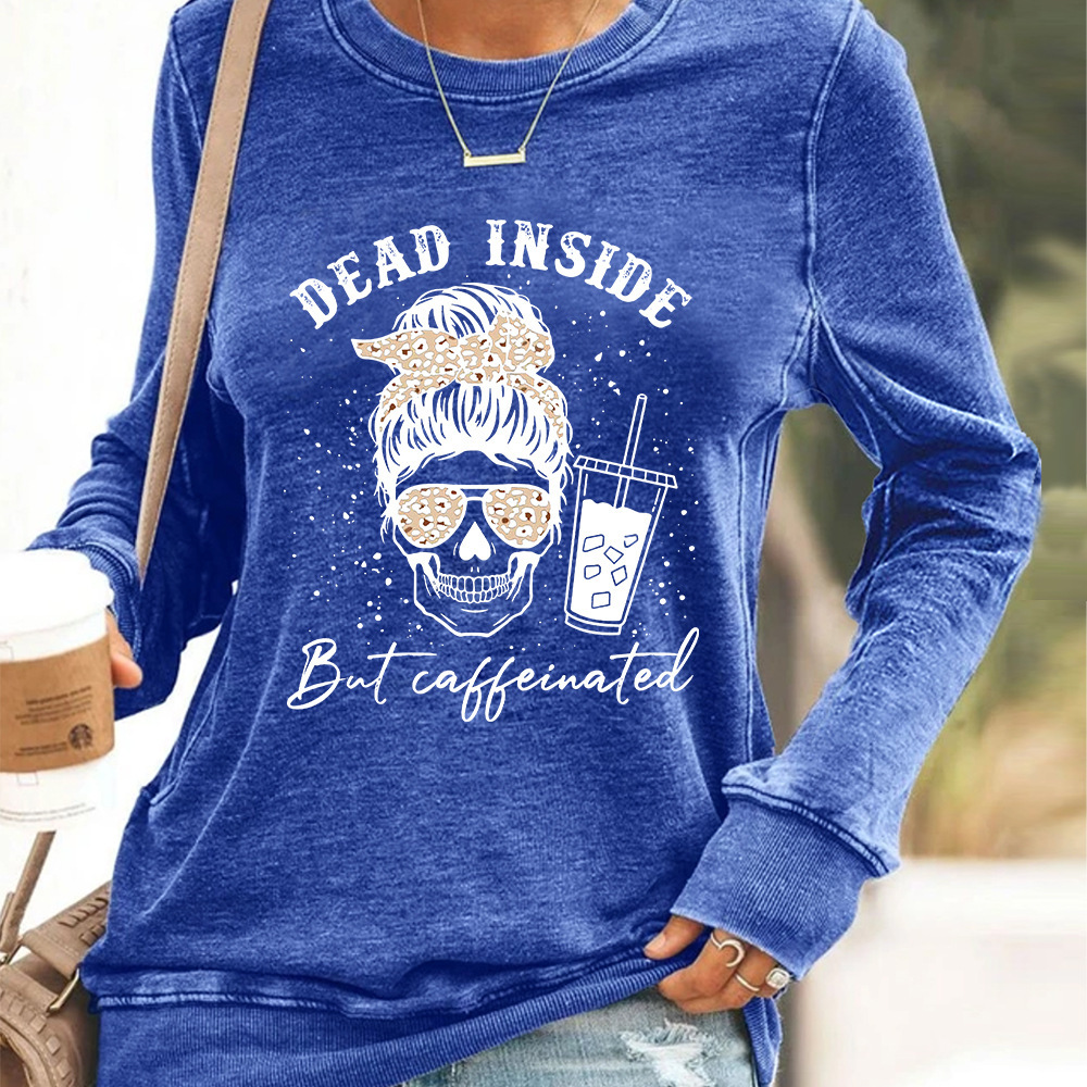 skull print sweatshirt
