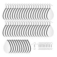 thumbnail image 2 of veasfak 50Pcs Sublimation Blank Earrings, Unfinished Printing Teardrop Transfer Earring, 2 of 9