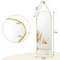 thumbnail image 5 of Mirstory 16" x 48" Arched Full Length Mirror Wall Mirror Hanging by Belt,Gold, 5 of 6
