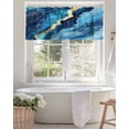 thumbnail image 4 of Abstract Art Valances for Windows Water Ripple Blue Gradient Marbling Valance Rod Pocket Light Filtering Short Window Treatments Curtains for Kitchen Bathroom Living Room Bedroom, 42 x 18 Inch, 4 of 7