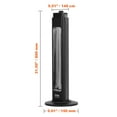 thumbnail image 4 of VEVOR Infrared Heater, 1500W Oscillation Electric Space Heater, Patio Heater w/ 2 Speeds, Outdoor/Outdoor for Bedroom,Studio,Porch,Dining Room,Studio, Stand,31.5 in L, Black, 4 of 9
