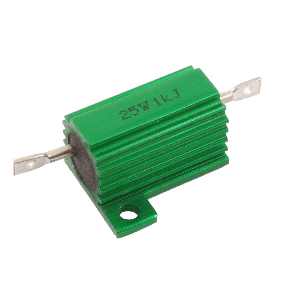 uxcell 25W 1k Ohm 5% Aluminum Housing Resistor Screw Tap Chassis Mounted Aluminum Case Wirewound Resistor Load Resistors Green 1 pcs 