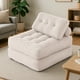 thumbnail image 1 of MAGMALIFE Sofá Plegable 2 en 1, Terciopelo Suave, Relleno de Memory Foam, Respaldo Antideslizante, Color Beige, 85x85x78 cm, Se Convierte en Cama, Ideal para Sala, Recámara u Oficina, 1 of 8