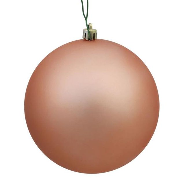 Ornement de Boule Foré UV Mat Or Rose&44; 3 Po - 12 par Sac