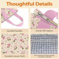thumbnail image 4 of Pioneer Flower Floral Print Pattern Insulated Lunch Bag for Women & Adults,Large Portable Soft Cooler Lunch Bag,Thermal Food Storage Tote with Pearl Cotton,8.66L,8.75x5.75x9.5 Inch, 4 of 6