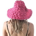 thumbnail image 4 of Sun visor women's sun protection summer big brim hat anti-ultraviolet travel sun hat can be folded and washed/Rose Red, 4 of 7