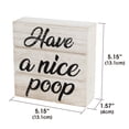 thumbnail image 7 of J JACKCUBE DESIGN Double Sided Funny Bathroom Classic Sign Box- Please Seat Yourself Sign- Farmhouse Vintage, Rustic White Wood Home Décor Restroom Wall Art Decoration with Saying - MK1065B, 7 of 7