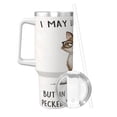 thumbnail image 3 of Funny Cat Lover Gift Cup Insulated Tumbler Stainless Steel Vacuum Travel Mug 40 oz with Handle and Straw Lid, 3 of 7