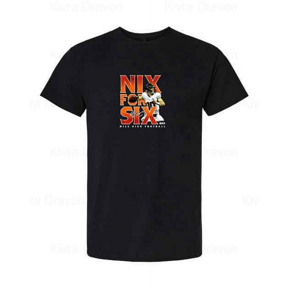 Bo Nix Denver Football Sports Fan Player Graphic Bold T-Shirt unisex up to 5XL