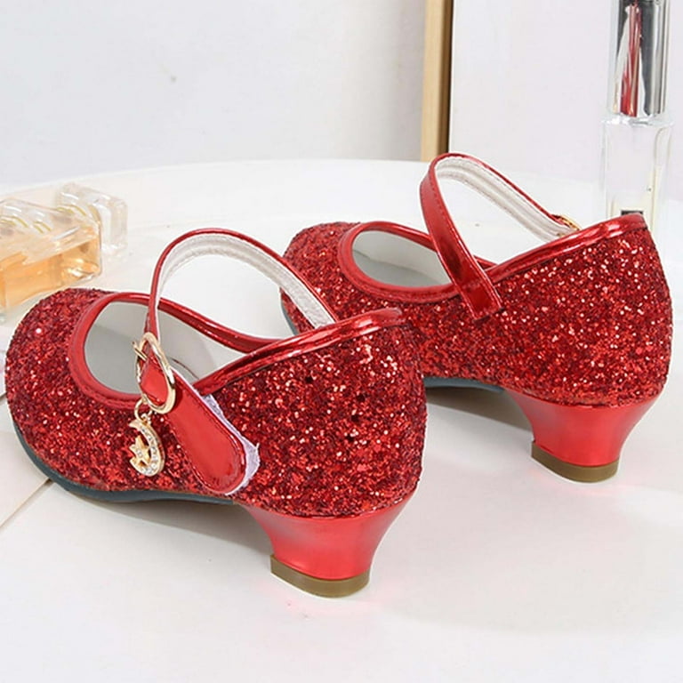 Red Sequin Shoes Red Heels For Kids Xfvqtps Kids Girls Dress Shoes