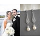 thumbnail image 2 of Art Deco Pearl Earrings-Vintage Pearl Dangle Earrings Pearl Wedding Earrings for Brides Bridesmaids Mother of the Bride, 2 of 5