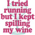 thumbnail image 3 of CafePress - Wine Vs Running Lazy Humor - Women's Dark Pajamas, 3 of 4