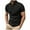 A031-Black, variant on QUINDOS Short Sleeve Mens Shirts Polo Casual High Neck Shirts Workout Loose Pockets Solid Sports T-shirts