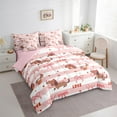 thumbnail image 3 of Castle Fairy Cartoon Dog Dachshund 7-Piece Twin Bedding Sets for Kids Children Preppy,Kawaii Ribbon Bow Bedding Comforter Set,Geometric Stripes Breathable Sheet Sets,Lightweight Room Decor, 3 of 8