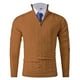 thumbnail image 1 of Blusa y camisa de manga larga con cuello alto para hombre, jersey deportivo de manga larga con bolsillo y cuello alto de color liso a la moda, sudadera de poliéster para hombre., 1 of 3