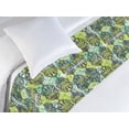 thumbnail image 3 of Tropical Bed Runner, Exotic Leaves of the Jungle Tropical Blooming Forest Repetition, Decorative Accent Bedding Scarf for Hotels Homes & Guest Rooms, Twin, Turquoise and Lime Green, by Ambesonne, 3 of 3