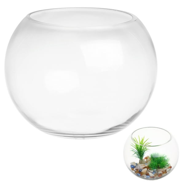 Pecera doméstica, tanque de acuario de vidrio, tanque pequeño de peces dorados, pecera transparente para escritorio, pecera