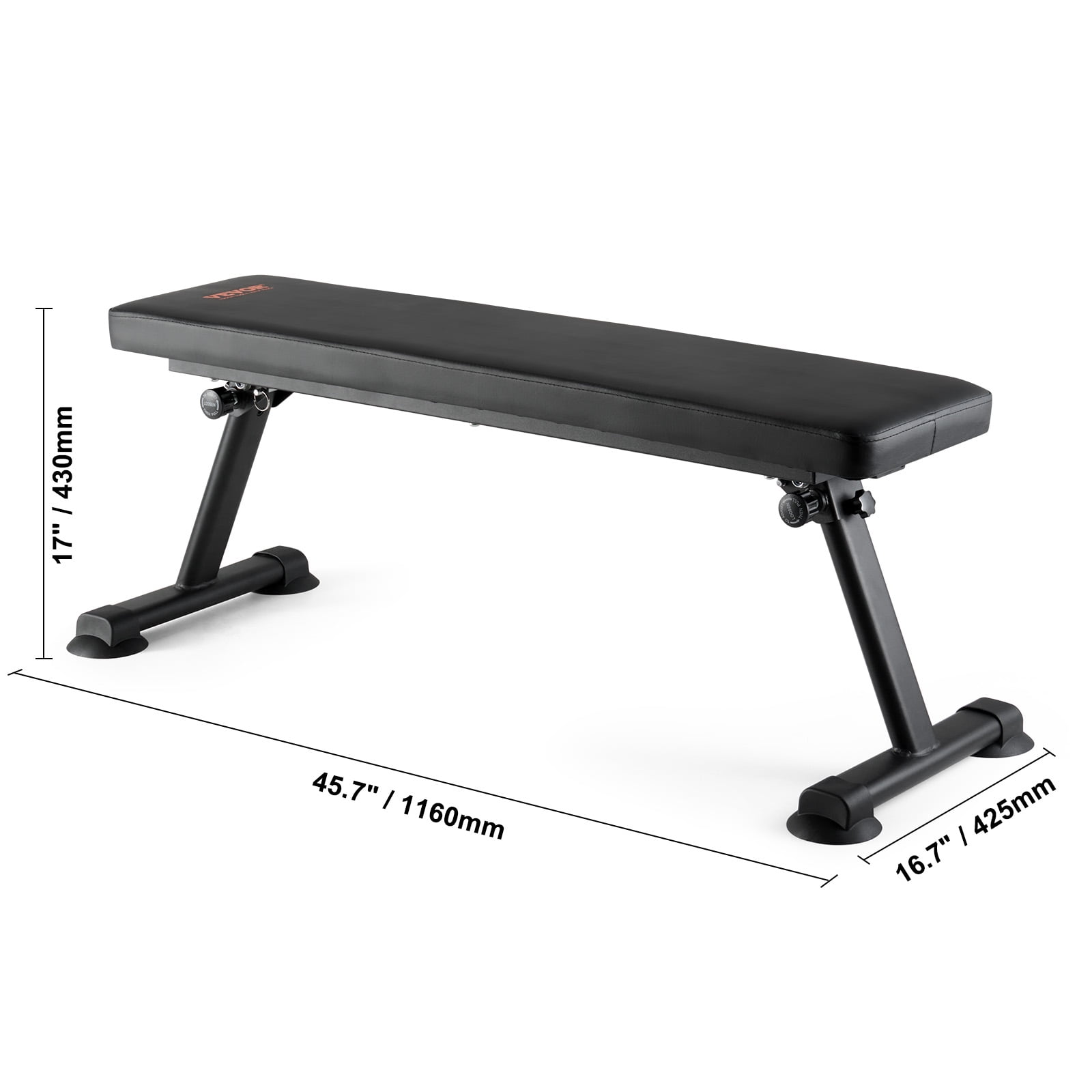 VEVOR Flat Weight Bench, Foldable Strength Training Bench, Utility Workout Bench for Full Body Workout,1000 LBS Press Bench for Home Gym Exercise,for Multi-Purpose Weight Training and Ab Exercises