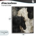 thumbnail image 4 of Stupell Industries Modern Dual Spirit Horses Gray Framed Giclee Art, 16 x 20, by Svetlana Aleynikova, 4 of 8