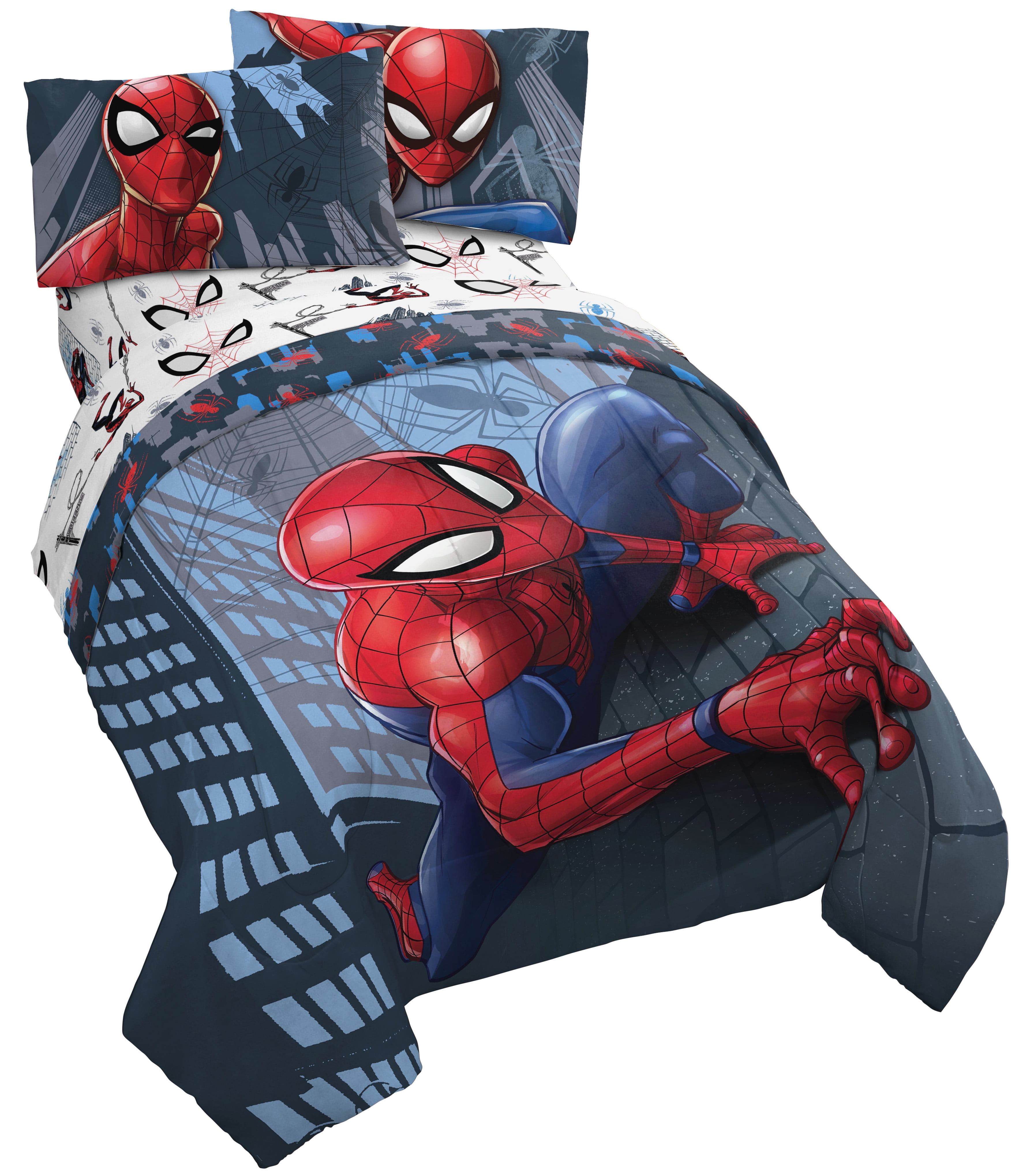 Spiderman Crawl Kid Bed In A Bag Bedding Set W Reversible Comforter Spiderman Crawl Kid Bed In A Bag Bedding Set W Reversible Comforter