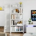 thumbnail image 6 of Dextrus 5-Tier White Bookshelf, Modern Freestanding Bookcase with Open Shelves for Living Room & Home Office, 6 of 12