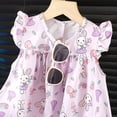 thumbnail image 5 of Ulanda Girls Nightgowns Unicorn Pajamas for girl Sleepwear Toddler Nightgown Night Sleep Dress Clothes (Purple, 3-4 Years), 5 of 6