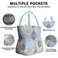 thumbnail image 3 of Boho Bohemia Pioneer Flower Art Drawstring Lunch Bag Women - Drawstring Lunch Bag Insulated for Work Office - Stain-Resistant Large Lunchbags for Women with Multi-Pockets, 3 of 6