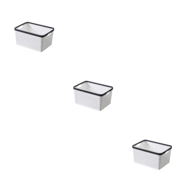 Wweixi Solution Gain de Place Panier de Rangement Emboîtable pour Ranger Proprement Boîte de Rangement Paniers d'Armoire Blanc s 3Set