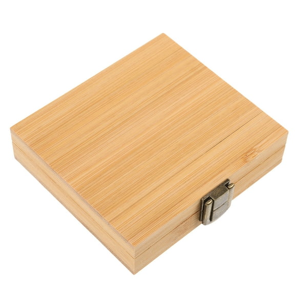 FRCOLOR Portable Watercolor Palette Box with 24 Compartments for Paints in Assorted Colors and Bamboo Wood Material