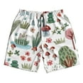 thumbnail image 4 of Bixox Men's Frog and Forest Plants printing Casual Classic Fit Short Summer Beach Shorts, 4 of 6