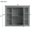 thumbnail image 5 of 36'' Bathroom Vanity with Top Sink, Freestanding Single Sink Bathroom Vanity with Gray Mirror Cabinet, Modern Bathroom Storage Cabinet with 2 Soft Closing Doors and 3 Drawers, Gray, 5 of 9