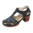 thumbnail image 2 of Closed Toe Sandals for Women Summer Ankle Strap Orthopedic Wedge Sandals with Arch Support Comfortable Wide Width Beach Sandal Hollow Out Breathable Outdoor Casual Walking Shoes, 2 of 8