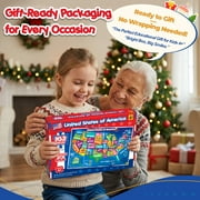 USA Map Puzzle for Kids Ages 4-8 - 103 Piece United States Geography Jigsaw Puzzles - 18x24 Large Floor Puzzle with State Shaped Pieces - Educational Learning Toy Gift for 4 5 6 Year Old