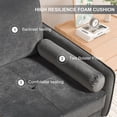 thumbnail image 4 of TOYTEXX Mid Century Modern Velvet Sofa, 3-Seater Sofa for Home & Office, with 2 Pillows, Dark Grey, 4 of 7